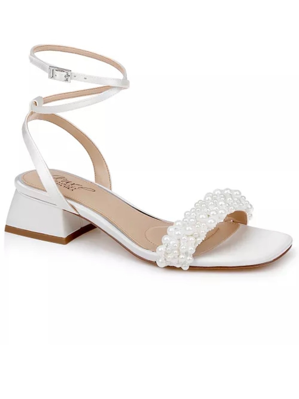 Jewel Badgley Mischka - Payton Pearl Square Heels Size 7